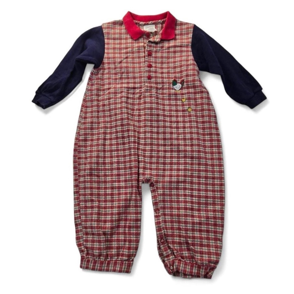 Carter's Red and Black Plaid Jumpsuit